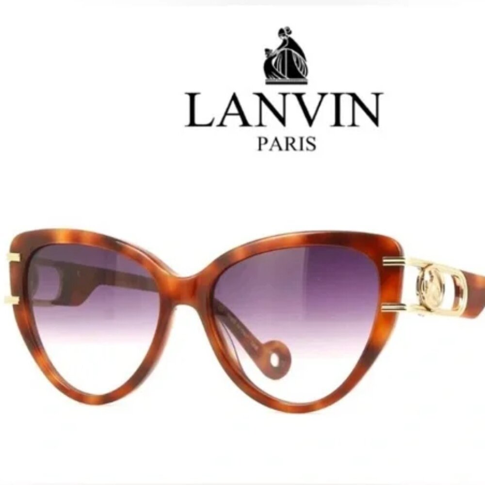 Lanvin Mother and Child 56mm Gradient Cat Eye Sunglasses light havana